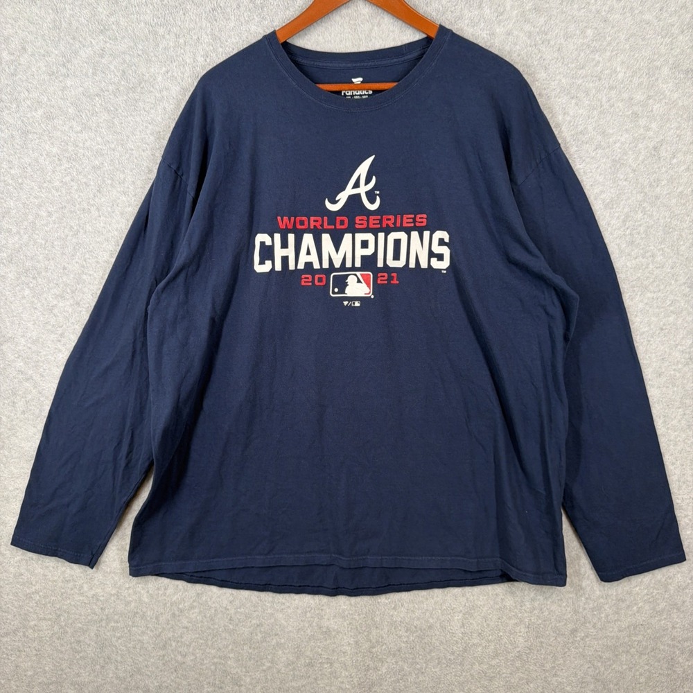 Fanatics 3XL Navy Atlanta Braves 2021 World Series Champions Shirt